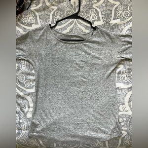 Heathered Grey Loft long sleeve with button detail